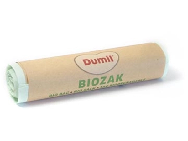 Een Dumil bio vuilniszak voor GFT, 16 micron, 140 l, rol van 3 stuks, groen koop je bij Muys Kantoor & Kado