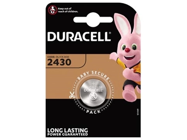 Een Duracell knoopcel Electronics CR2430, op blister koop je bij best4office