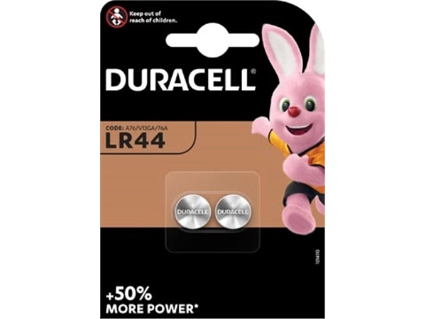 Een Duracell knoopcel Electronics LR44, blister van 2 stuks koop je bij best4office