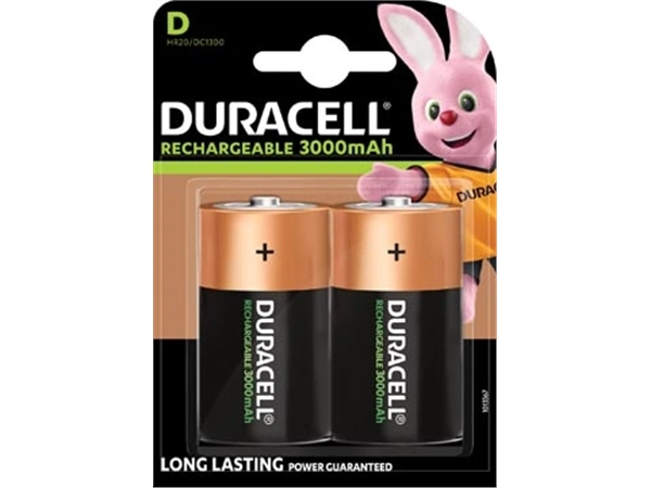 Een Duracell oplaadbare batterijen D, blister van 2 stuks koop je bij Muys Kantoor & Kado