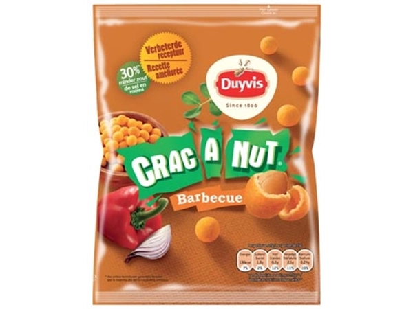 Een Duyvis nootjes Crac A Nut barbecue, zakje van 200 gram koop je bij Muys Kantoor & Kado