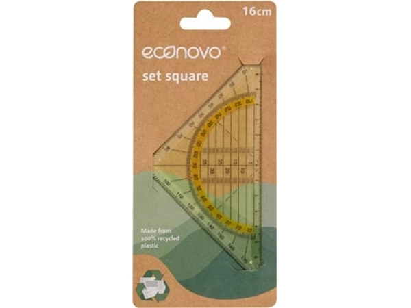 Een Econovo geodriehoek, plastic, 16 cm koop je bij best4office