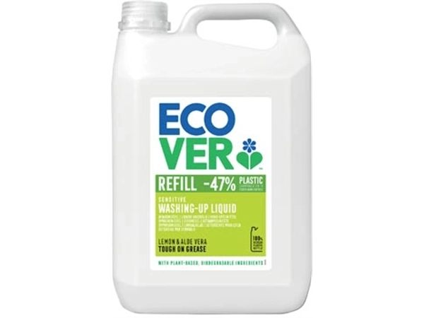 Een Ecover handafwasmiddel, fles van 5 l koop je bij Muys Kantoor & Kado