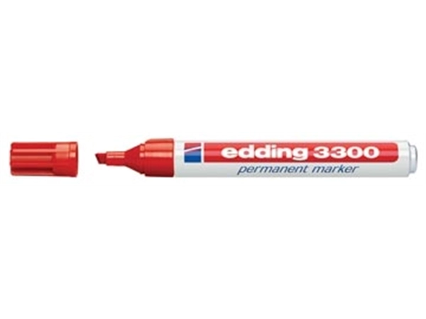 Een Edding permanent marker e-3300 rood koop je bij Muys Kantoor & Kado