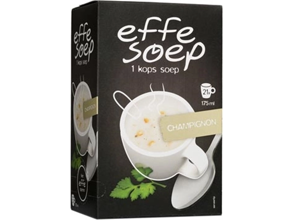 Een Effe Soep 1-kops, champignon, 175 ml, doos van 21 zakjes koop je bij Muys Kantoor & Kado