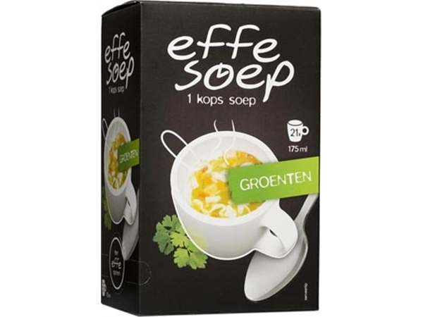 Een Effe Soep 1-kops, groenten, 175 ml, doos van 21 zakjes koop je bij Muys Kantoor & Kado