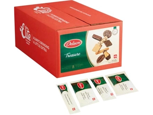 Een Elite Biscuits Treasure by Delacre, doos van 900 g (110 stuks) koop je bij best4office