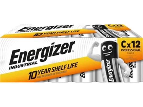 Een Energizer Industrial alkaline batterij C/LR14/E93, 12 stuks koop je bij Muys Kantoor & Kado