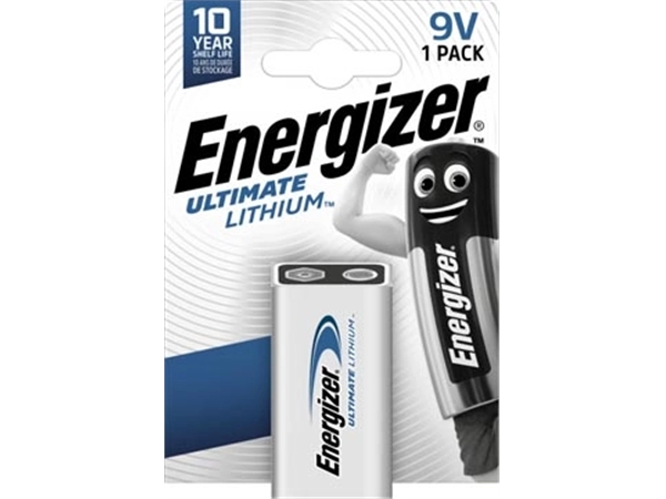 Een Energizer batterij Lithium 9V, op blister koop je bij Muys Kantoor & Kado