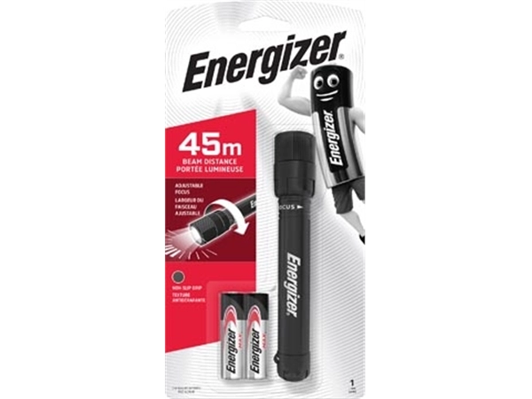 Een Energizer zaklamp X-focus, inclusief 2 AA batterijen, op blister koop je bij Muys Kantoor & Kado