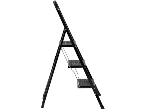 Een Escalo trapladder Color Step, 3 treden, zwart koop je bij best4office