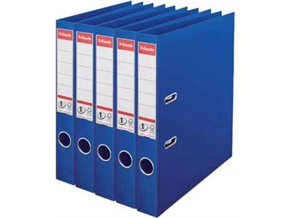 Een Esselte ordner Power N°1, rug van 5 cm, blauw, pak van 5 stuks koop je bij best4office