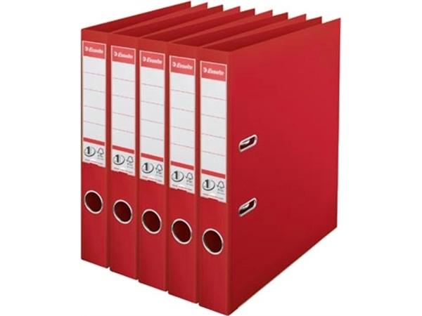 Een Esselte ordner Power N°1, rug van 5 cm, rood, pak van 5 stuks koop je bij best4office