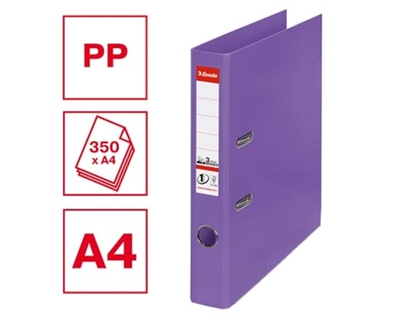 Een Esselte ordner Power N°1 violet, rug van 5 cm koop je bij Muys Kantoor & Kado