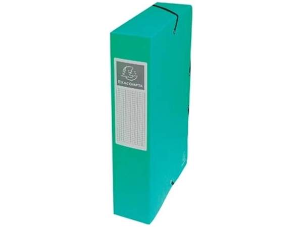 Een Exacompta elastobox Exabox groen, rug van 6 cm koop je bij Muys Kantoor & Kado