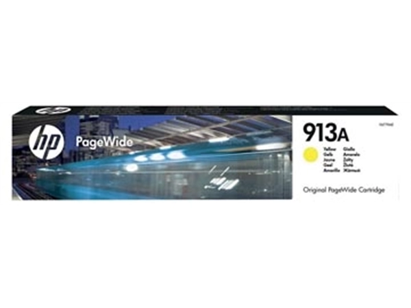 Een HP inktcartridge 913A, 3.000 pagina's, OEM F6T79AE, PageWide, geel koop je bij best4office