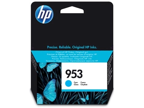 Een HP inktcartridge 953, 630 pagina's, OEM F6U12AE, cyaan koop je bij best4office