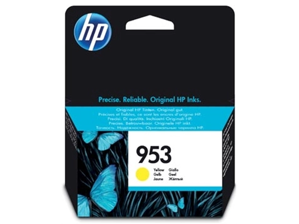 Een HP inktcartridge 953, 630 pagina's, OEM F6U14AE, geel koop je bij best4office