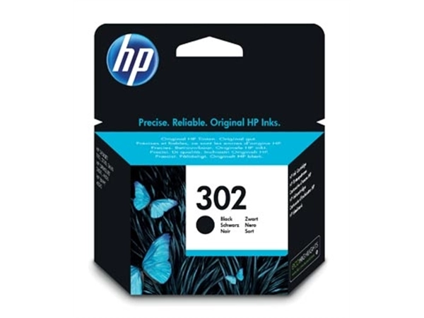 Een HP inktcartridge 302, 190 pagina's, OEM F6U66AE, zwart koop je bij best4office