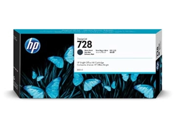 Een HP inktcartridge 728, 300 ml, OEM F9J68A, zwart mat koop je bij best4office