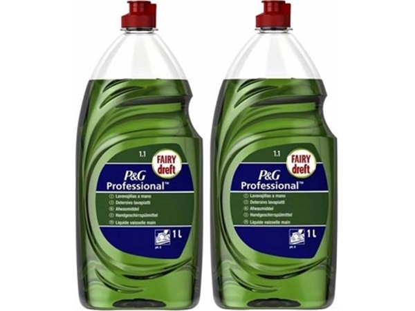 Een Dreft handafwasmiddel classic 1 L, pak van 2 stuks koop je bij Muys Kantoor & Kado