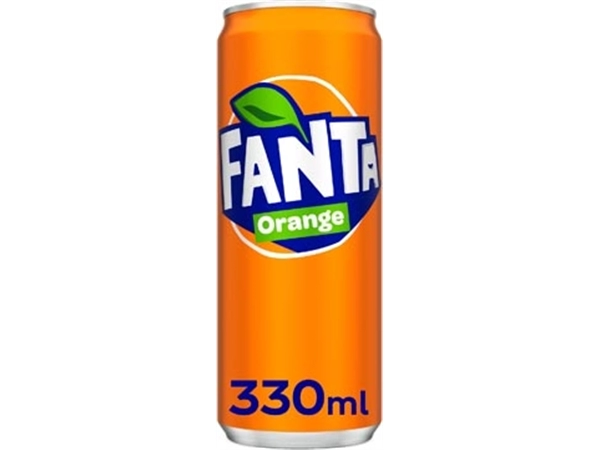 Een Fanta Orange frisdrank, sleek blik van 33 cl, pak van 24 stuks koop je bij Muys Kantoor & Kado