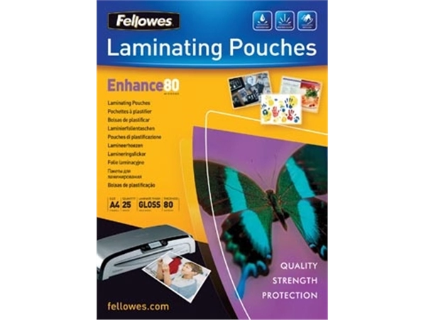 Een Fellowes lamineerhoezen ft 210 x 297 mm, 160 micron (2 x 80 micron), glanzend, pak van 25 stuks koop je bij best4office