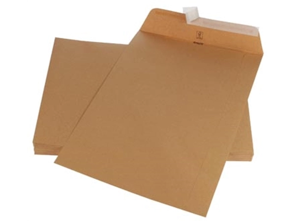 Een Gallery enveloppen ft 250 x 353 mm, stripsluiting, bruine kraft, doos van 250 stuks koop je bij best4office