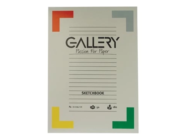 Een Gallery schetsblok, ft 21 x 29,7 cm (A4), 180 g/m², blok van 50 vel koop je bij best4office