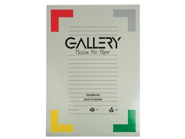 Een Gallery tekenpapier, 190 g, ft 29,7 x 42 cm, A3, extra zwaar houtvrij papier, blok van 20 vel koop je bij best4office