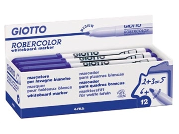 Een Giotto Robercolor whiteboardmarker, medium, ronde punt, blauw koop je bij Muys Kantoor & Kado