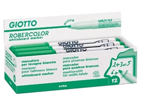 Een Giotto Robercolor whiteboardmarker, medium, ronde punt, groen koop je bij Muys Kantoor & Kado