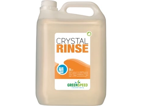 Een Greenspeed Crystal Rinse spoelglansmiddel, flacon van 5 l koop je bij Muys Kantoor & Kado