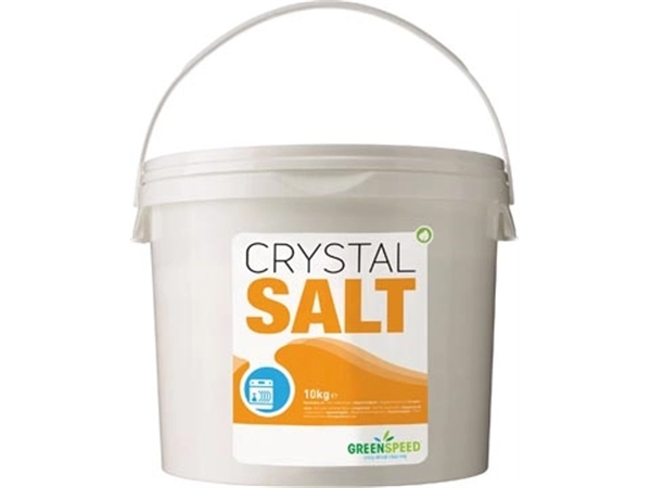 Een Greenspeed Crystal Salt regenereerzout, emmer van 10 kg koop je bij Muys Kantoor & Kado