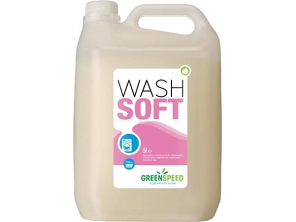 Een Greenspeed wasverzachter Wash Soft, 166 wasbeurten, flacon van 5 liter koop je bij Muys Kantoor & Kado