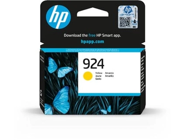 Een HP inktcartridge 924, 400 pagina's, OEM 4K0U5NE, geel koop je bij Muys Kantoor & Kado