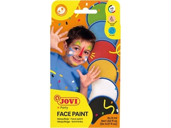 Een Jovi maquillage Face Paint, kartonnen etui van 6 kleuren koop je bij Muys Kantoor & Kado