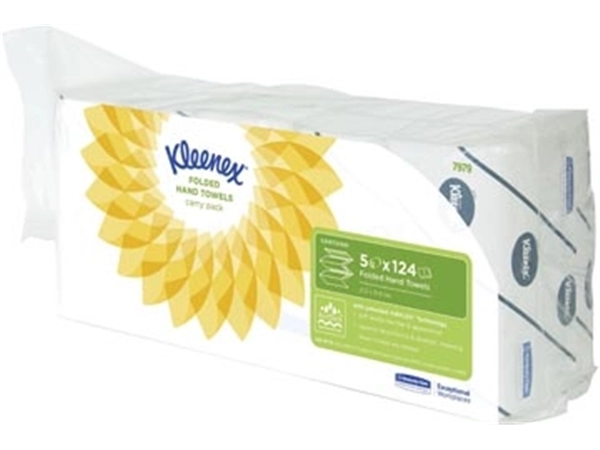 Een Kleenex papieren handdoeken Ultra, intergevouwen, 2-laags, 124 vellen, pak van 5 stuks koop je bij best4office