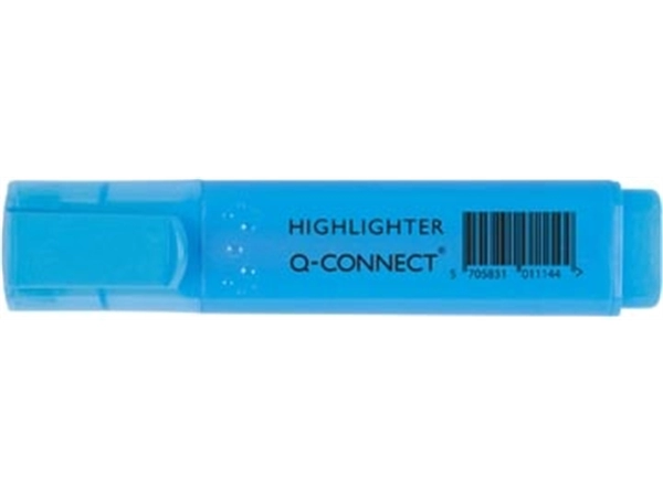 Een Q-CONNECT markeerstift, blauw koop je bij Muys Kantoor & Kado