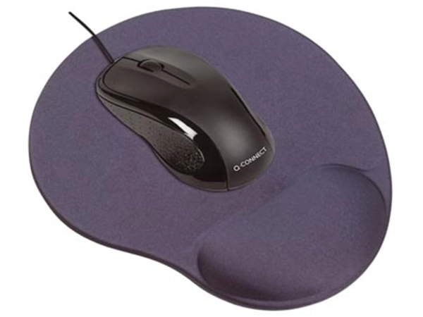 Een Q-CONNECT gel muismat met polssteun, grijs koop je bij best4office