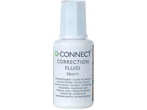 Een Q-CONNECT correctievloeistof flesje van 20 ml koop je bij Muys Kantoor & Kado