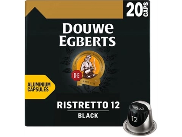 Een Douwe Egberts Espresso Black koffiecapsules, pak van 20 stuks koop je bij Muys Kantoor & Kado