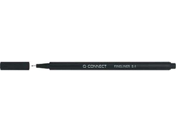 Een Q-CONNECT fineliner, 0,4 mm, driehoekig, zwart koop je bij best4office