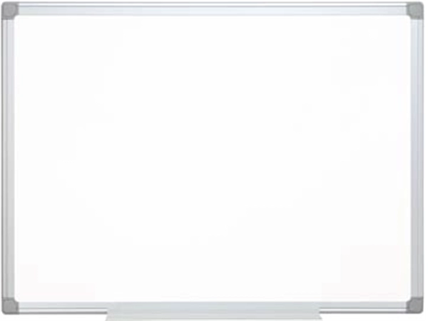 Een Q-CONNECT whiteboard, met aluminium frame, melamine, 1zijde wit, 1 zijde geruit, 60 x 90 cm koop je bij best4office