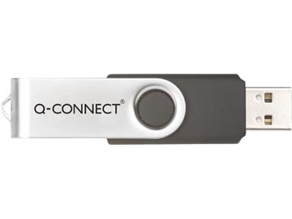 Een Q-CONNECT USB stick 2.0, zwart, 4 GB koop je bij best4office