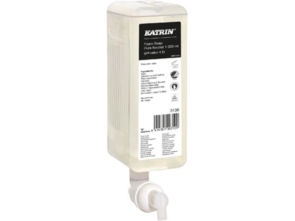 Een Katrin schuimzeep 3136 Clean, flacon van 1000 ml koop je bij Muys Kantoor & Kado