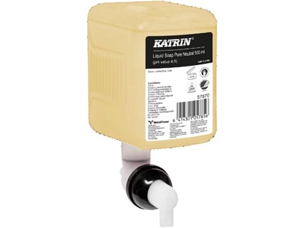 Een Katrin vloeibare zeep 57870 Clean, flacon van 500 ml koop je bij Muys Kantoor & Kado