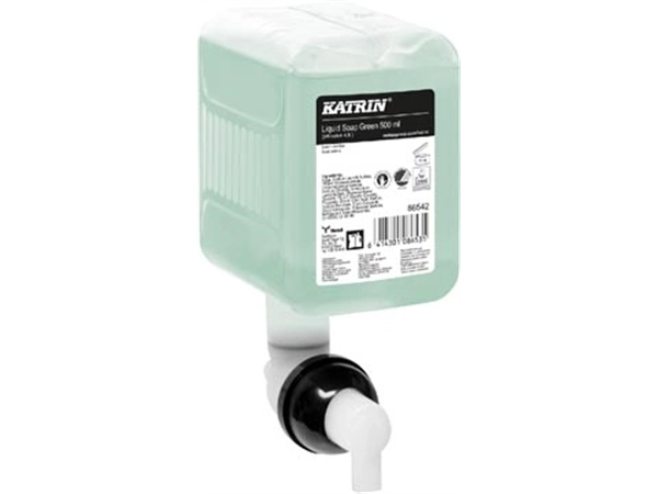 Een Katrin vloeibare zeep Green 86542, flacon van 500 ml koop je bij Muys Kantoor & Kado