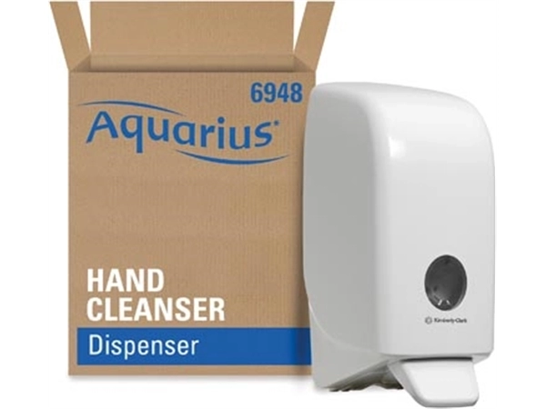 Een Kimberly-Clark Aquarius dispenser voor handdesinfectie, cassette, wit, 1 liter koop je bij Muys Kantoor & Kado