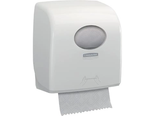 Een Kimberly Clark handdoekroldispenser Aquarius, voor navullingen Slimrol, kleur: wit koop je bij Muys Kantoor & Kado